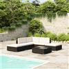 Tecno Arredo 3 Outdoor Set Divani da Giardino 6 pz con Cuscini in Polyrattan