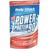 Body Attack Power Protein 90, Fragola, 1 kg, 5K proteine in polvere con proteine del siero di latte, L-carnitina e BCAA per la costruzione muscolare e il fitness.