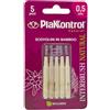 Ideco Plakkontrol - Interbrush Natural Scovolino in Bamboo 0.5mm, 5 Pezzi
