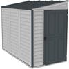 Duramax SideMate 4 x 8 PLUS, Capannone da giardino in plastica con kit di fondazione in metallo, Grigio scuro