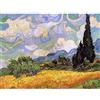 Wee Blue Coo Vincent Van Gogh Wheat Field With Cypresses 1889 Painting Art Print Poster Wall Decor 12X16 Inch