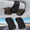 Todoxi Porta Occhiali Auto, 2 Pezzi Supporto per Occhiali Sole da Auto Universale Magnetici Pelle portaocchiali da Auto (Nero)