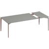 Fast Allsize Tavolo rettangolare allungabile in alluminio puntinato 58R16S