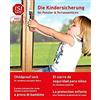 ISI SAFE Sicurezza per bambini per finestre - senza forature | Montaggio senza attrezzi, protezione per finestre, protezione per balcone, blocco senza danni - 2 pezzi (bianco)
