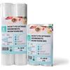 Wimex Rotoli Sottovuoto Sacchetti per Alimenti - Super Resistenti - Adatti a Tutte le Macchine Sottovuoto - Trasparenti - Cottura e Congelazione (4, 20x600 & 30x600)