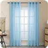 GIRASOLE HOME® Coppia Tende Filtranti Fantasia a Righe Verticali Tenda per Interni 2 Pannelli con Occhielli (Celeste, 140x285cm)