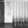 DUFU Tenda da Doccia Impermeabile 180 x 200 cm, Lavabile in Poliestere Traslucido per Vasca da Bagno Con 12 Ganci