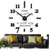 Mintime Senza Cornice Grande 3D Fai da te Orologio Mute Specchio Adesivi Casa e Ufficio Scuola Decorazione Nero-14