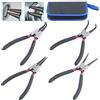 Glarks - Set di 4 pinze per anelli interni ed esterni, 18 cm