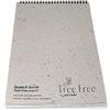 Artway Tree Free - A4 Quaderno da Disegno Spiralato in Carta di Cotone - Bianco - 40 Facciate/20 Pagine di Carta di Cotone 100% Stracciata da 250gsm - 100% Riciclato Senza Alberi