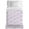 PENSIERI DELICATI Telo Copriletto 170 x 280 cm, Singolo 100% Cotone Pique, Ideale Come Arredo, Coperta Salva Letto 1 Piazza, Fantasia Love Love Rosa, 100% Made in Italy
