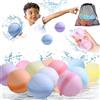 MOOKLIN ROAM Palloncini d'Acqua Riutilizzabili, 12 Pezzi Bombe d'Acqua Colorato, Facile da Riempire per Bambini e Adulti, Adatti per Feste Estive Piscina Spiaggia Giardino Palloncini Gioco