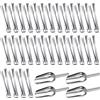 YeahBoom 4pc Paletta da Ghiaccio in e 30pc pinze per Ghiaccio,Acciaio Inox Candy Candy Scoop,Pinze da Portata in Acciaio Inox,per Cubetti di Ghiaccio,Zollette di Zucchero,Ideali per Cucina,Bar,Party Wedding