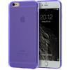doupi PerfectFit TPU Custodia per iPhone 6 6S (4,7 Pollici), Tappi di Polvere incorporatin Mat Trasparente Cover, Purple