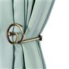 Elifel CHIMEI Holdbacks Drappo Titolare Gancio per Finestra Velato e Oscurante Pannelli Decorativi Draperies Metallo Set di 2 Bronzo Bronze 2 Pair
