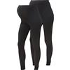 Mamalicious NOS Mllea Org Long Legging 2pack A. O. Noos Leggings Premaman, Nero (Black Pack: Black), 44 (Taglia Produttore: Medium) (Pacco da 2) Donna