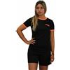 Softee Maglietta Galaxy da Donna - Nero/Corallo Fluo