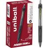Uni-Ball Uniball Power Tank Rt Penna a sfera retrattile, Bold 1 mm, inchiostro nero, fumè/nero