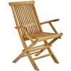 NATERIAL Sedia da giardino in teak con braccioli pieghevole Antea NATERIAL, seduta in teak marrone, set da 2 pezzi