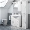BADEN HAUS Mobile sottolavabo e lavabo Paola per vasca centrale bianco L 85 x H 184 x P 33.5 cm, 2 ante 2 cassetti