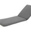 NATERIAL Cuscino per lettino in poliestere RESEAT grigio antracite 190 x 65 x Sp 5 cm