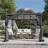 NATERIAL Gazebo Inna in alluminio struttura grigio, copertura grigio L 300 x P 300 x H 264 cm