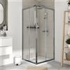 SENSEA Box doccia con ingresso angolare scorrevole Essential rettangolare L 80.0 x L 100.0 x H 185.0 cm in vetro, sp. 4.0 mm cromo