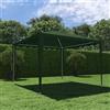 NATERIAL Gazebo Eori in acciaio struttura grigio chiaro, copertura verde L 295 x P 295 x H 255 cm