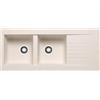 DELINIA Lavello integrato 2 vasche in resina avena DELINIA Scirocco L 50 x L 116 cm
