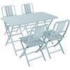 NATERIAL Tavolo da pranzo per giardino Idaho NATERIAL struttura e superficie in Alluminio per 4 persone 130x75cm
