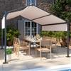 NATERIAL Gazebo Cassy in acciaio struttura grigio scuro, copertura bianco L 300 x P 300 x H 280 cm