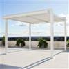 NATERIAL Pergola Persea in alluminio struttura bianco L 320 x P 360 x H 246 cm