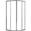 SENSEA Box doccia con ingresso angolare scorrevole Essential quadrante L 80 x L 80 x H 185 cm in vetro, sp. 4 mm vetro senza finitura / trasparente cromo