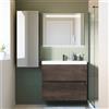 Leroy Merlin Mobile sottolavabo e lavabo Kora per vasca centrale rovere scuro in truciolare L 60 x H 57 x P 46 cm 2 cassetti