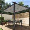 NATERIAL Pergola Omega in alluminio struttura grigio antracite L 400 x P 282 x H 258 cm