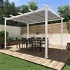 NATERIAL Pergola Omega in alluminio struttura bianco L 400 x P 282 x H 258 cm