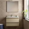 Leroy Merlin Mobile bagno sospeso con lavabo L 80 x H 55 x P 46 cm rovere natura in truciolare 2 cassetti per vasca centrale Linea