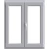 Proline Finestra in PVC bianco L 100 x H 120 cm, 2 ante apertura a destra