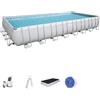 Bestway Piscina fuori terra tubolare BESTWAY Power Steel Frame grigio L int 9.27 x 4.54 m