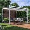 NATERIAL Pergola Odyssea in alluminio struttura bianco L 318 x P 380 x H 268 cm