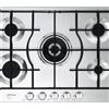 Delonghi Piano cottura 5 fuochi L 75 cm LM575 LX DE'LONGHI silver griglie in acciaio smaltato