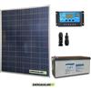 Energiasolare100 Kit Solare Fotovoltaico 200W 12V Batteria AGM 200Ah Deep Cycle Casa Baita