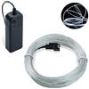 COVVY EL Wire LED Neon Flessibile Elettroluminescente Filo EL Fili Super Luminoso Stroboscopico Controllo di o Abito Cosplay Festa Halloween Natale Party Carnevale Decorazione (Bianco, 3M)