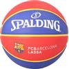 Spalding Euroleague Pallone da Basket in Gomma Spalding, FC Barcelona Replica Tutti, Rosso, Blu, Giallo, 7