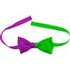 Folat 24868-Cravatta a Forma di Papillon Neon per Abbigliamento di Carnevale, Accessori per Costumi da Donna e da Uomo, Colore Viola/Verde, 24868