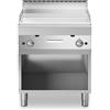 Fry Top a gas con piano LISCIO CROMATO. Dim.cm. 70x70x85H. - Potenza termica 11.40 Kw.