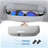 Coleya Custodie Occhiali Compatibile con Audi A3 A4 A5 A6 Q3 Q5 Q7, Porta Occhiali per Auto, Scatola Occhiali da Sole per A3 8V 8Y A4 B8 B9 A5 8T F5 A6 C7 C8 Q3 8U F3 Q5 8R FY Q7 (Grigio)