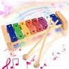 bayidun Xilofono in legno a colori con 8 note, strumento musicale ritmico con martelli per bambini e adulti, regalo di Natale, Halloween, Thanksgiving, compleanni