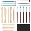 Nuts OT nuts Kit Ceramica fai da te, Attrezzi Ceramica, 22 Pezzi Pottery Kit, Strumenti per Modellare Argilla, Kit Argilla da Modellare, Attrezzi Scultura Argilla per Intaglio Scultura, Ceramica e Modellazione
