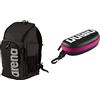 Arena Team Backpack 45, Borsa Unisex Adulto, Nero (Team Black Melange), Taglia Unica & Astuccio per Occhialini da Nuoto, Custodia Occhialini, Astuccio Rigido, Goggle Case, Colore Nero